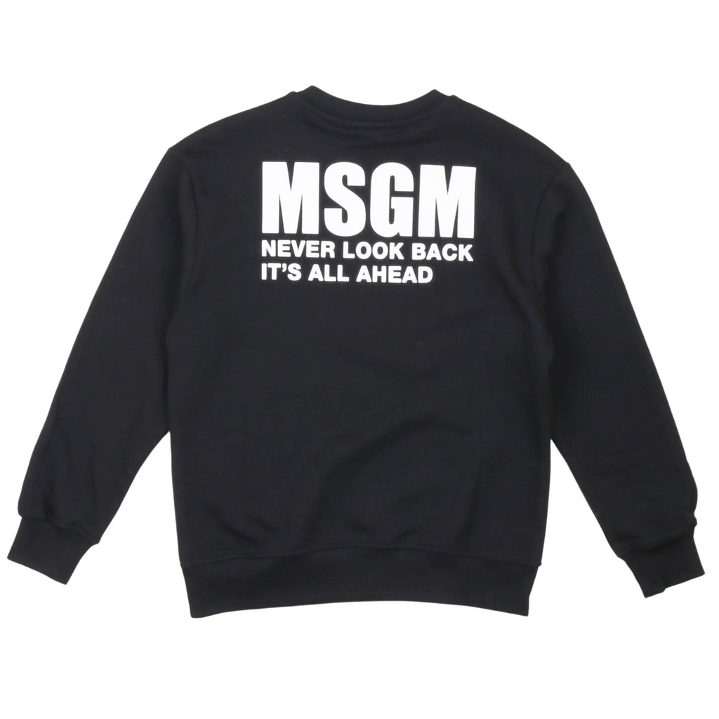 msgm - SWEATSHIRT JUNIOR UNISEX NERO/BLACK