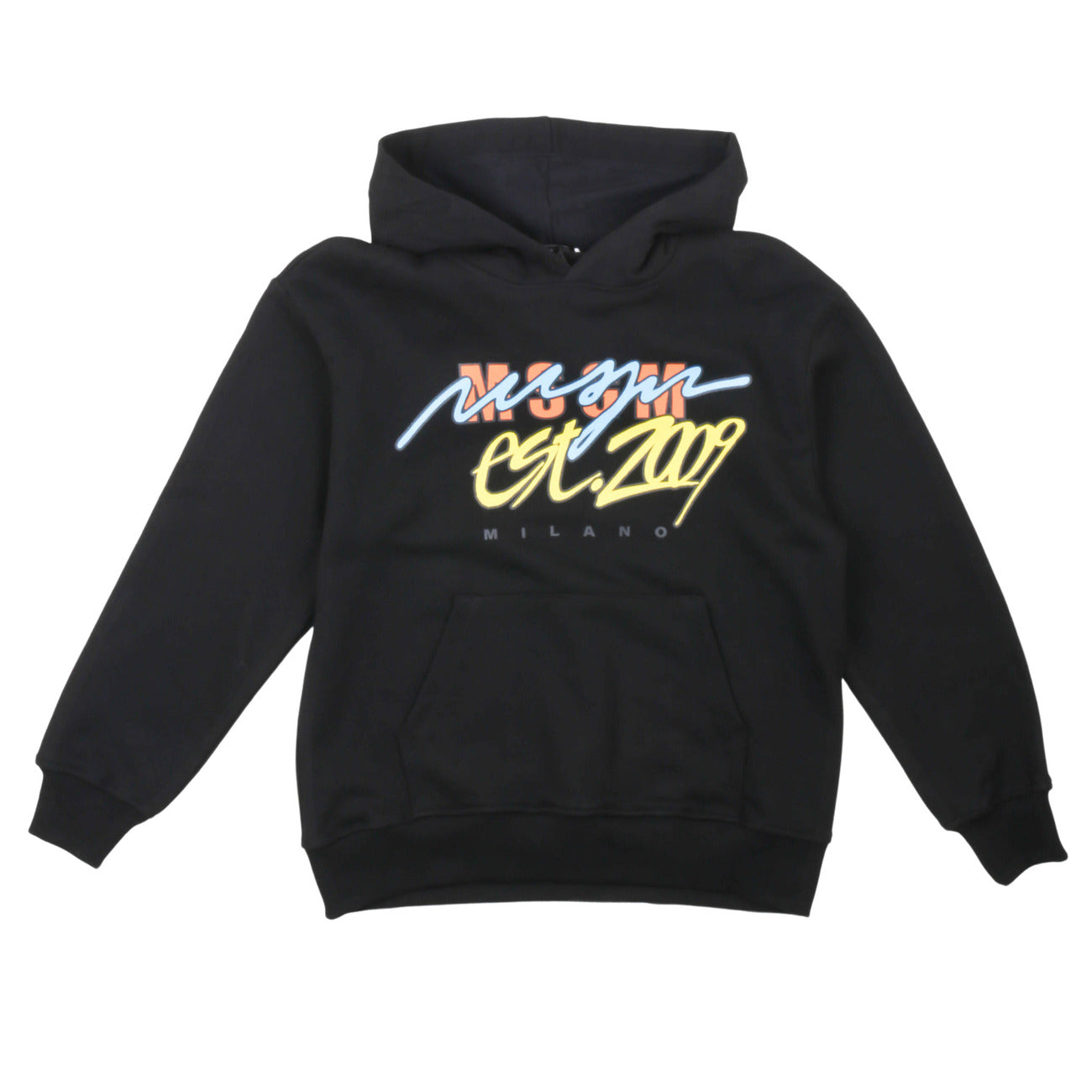 msgm - HOODIE  UNISEX NERO/BLACK