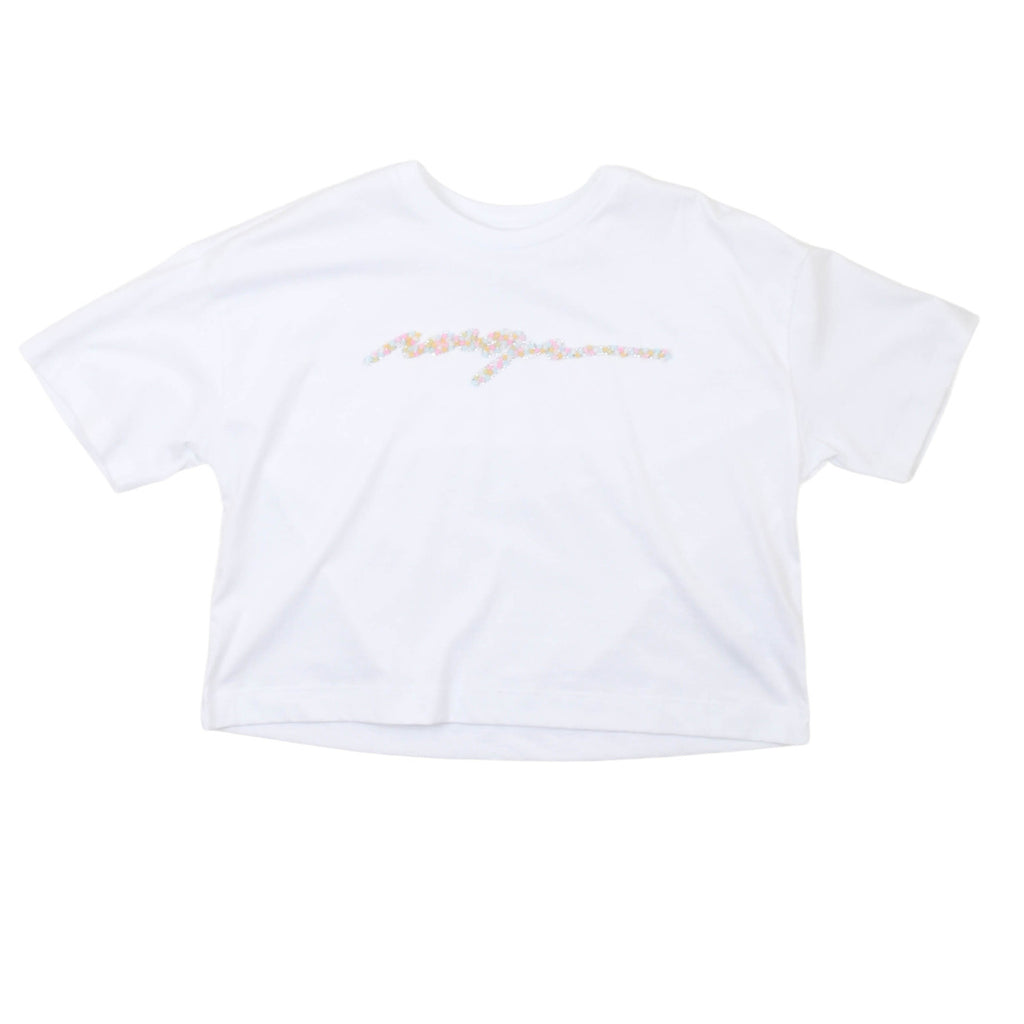 msgm - JERSEY BOX  T-SHIRT GIRL BIANCO/WHITE