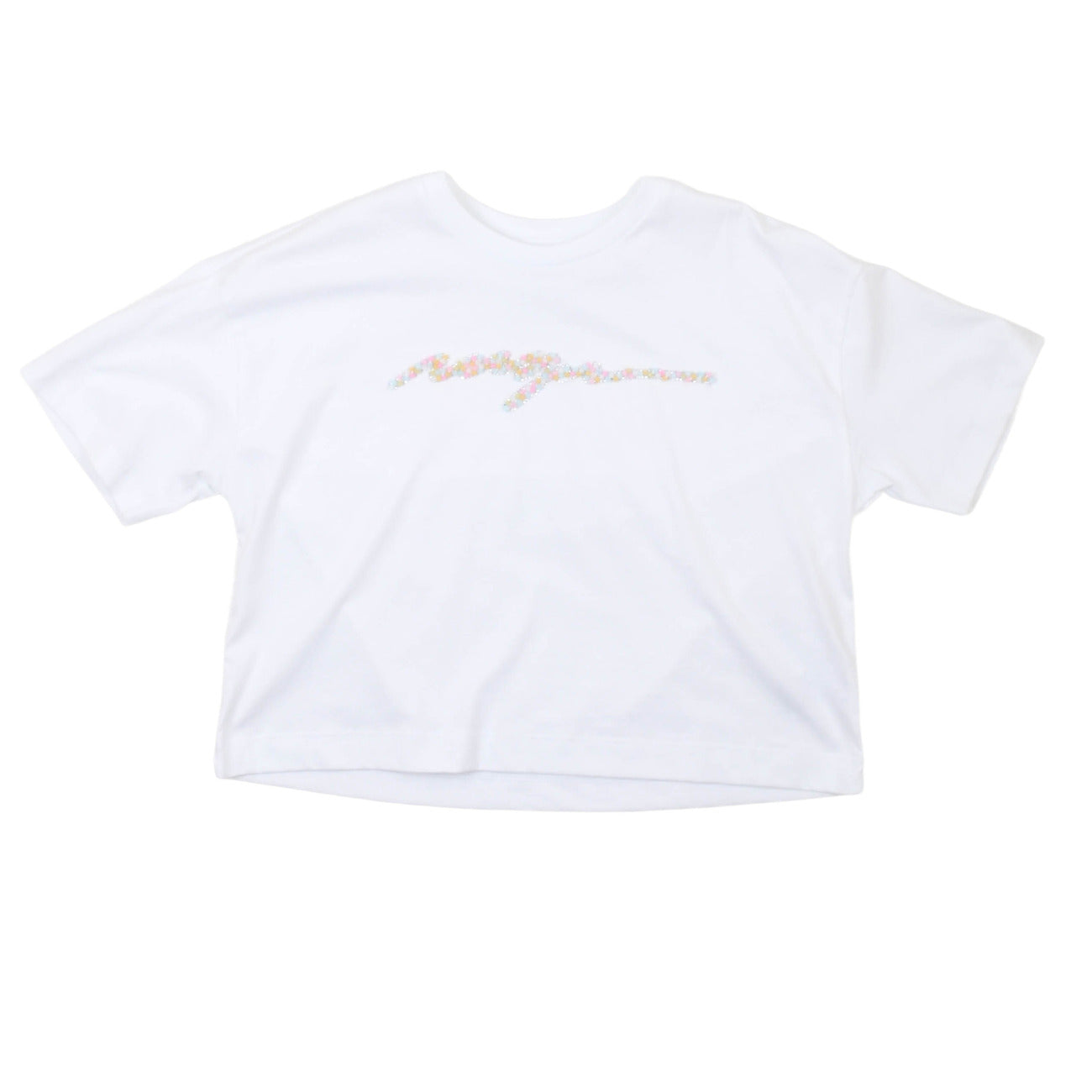 msgm - JERSEY BOX  T-SHIRT GIRL BIANCO/WHITE