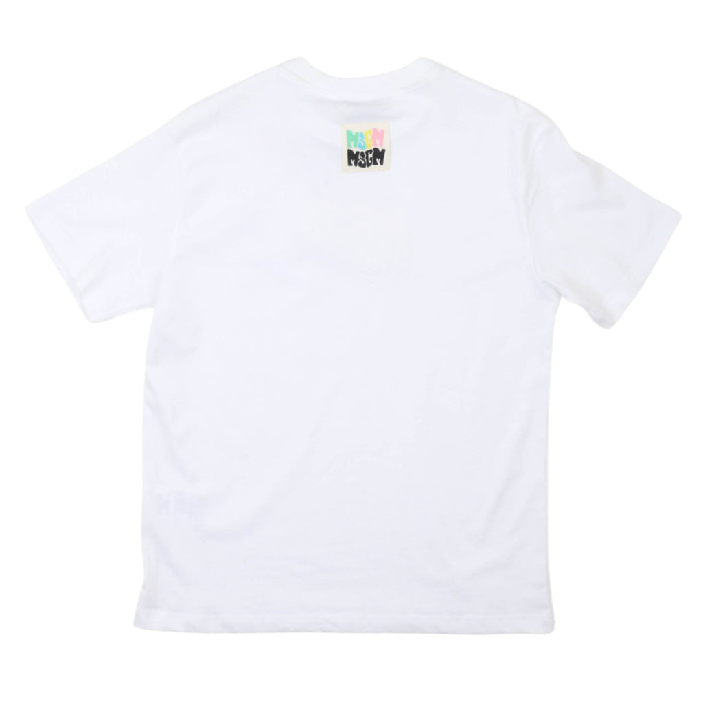 msgm - JERSEY T-SHIRT GIRL BIANCO/WHITE