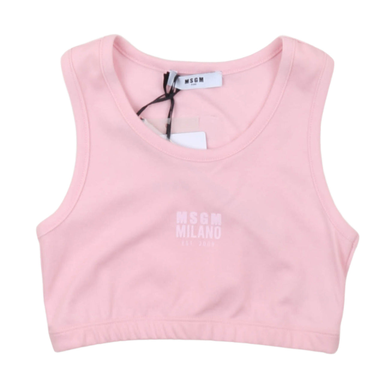 msgm - LIGHT INTERLOCK TANK TOP GIRL SOFT PINK