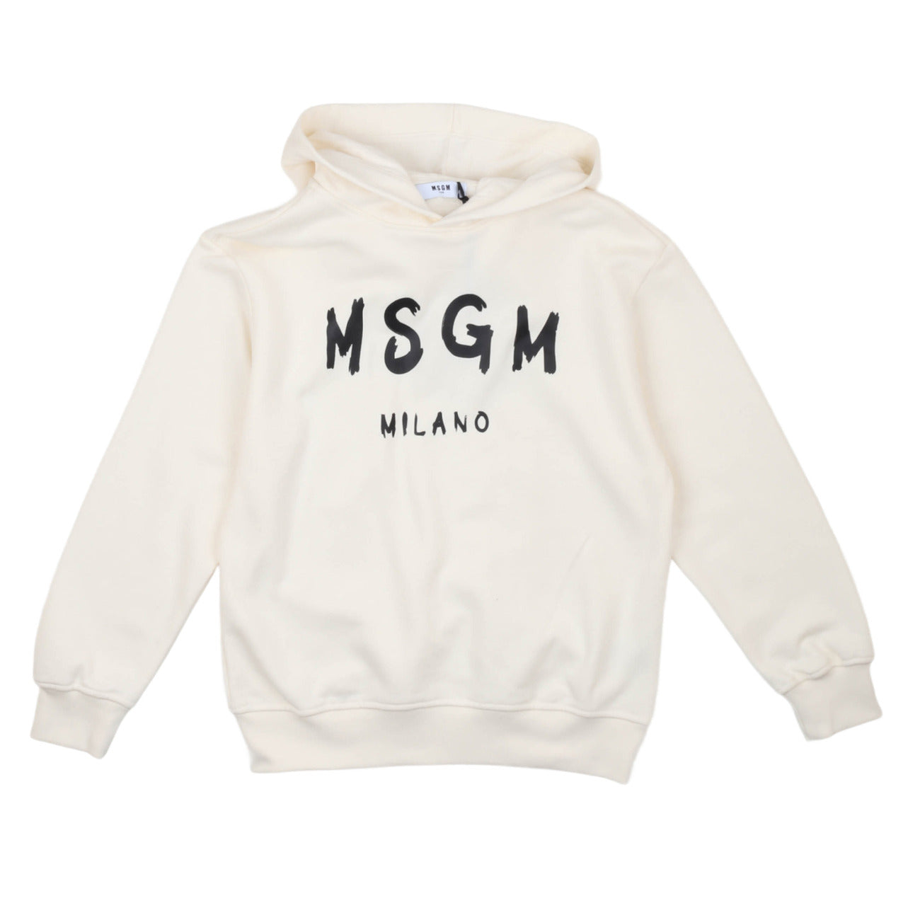 msgm - HOODIE  UNISEX CREMA/CREAM