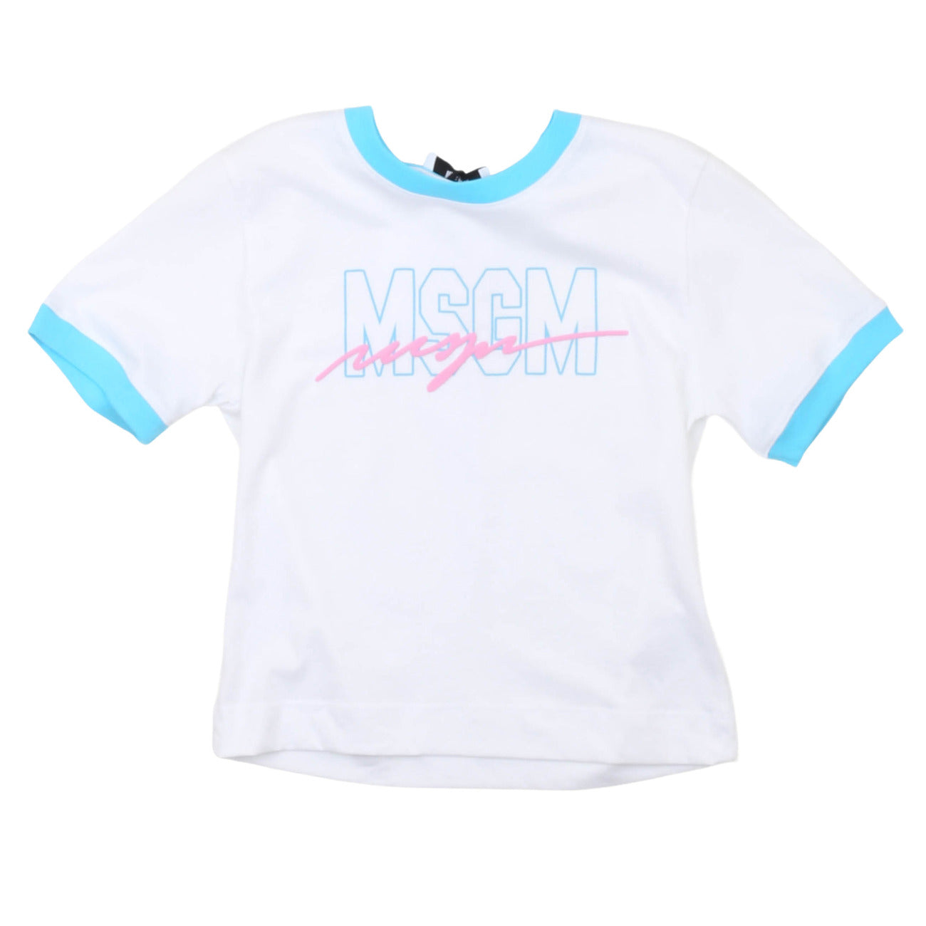 msgm - JERSEY T-SHIRT GIRL BIANCO/WHITE