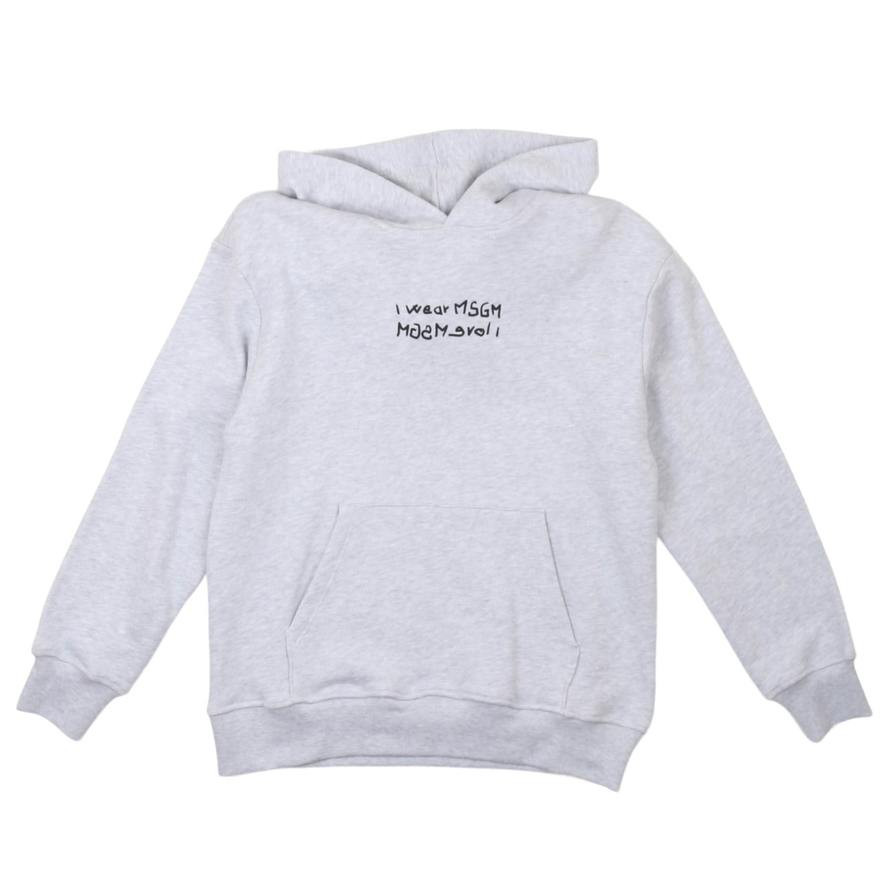 msgm - HOODIE BOY GRIGIO MEL. CHIARO/LIGHT GREY