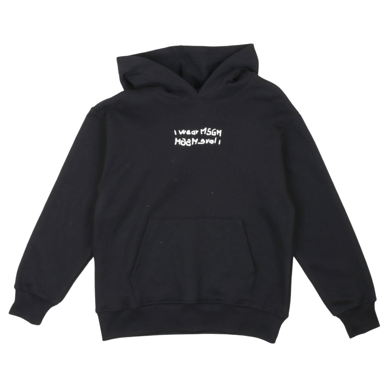 msgm - HOODIE BOY NERO/BLACK