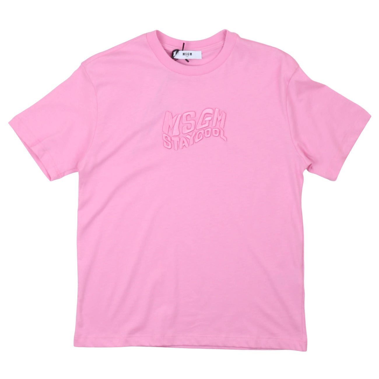 msgm - JERSEY T-SHIRT GIRL PINK LILAC