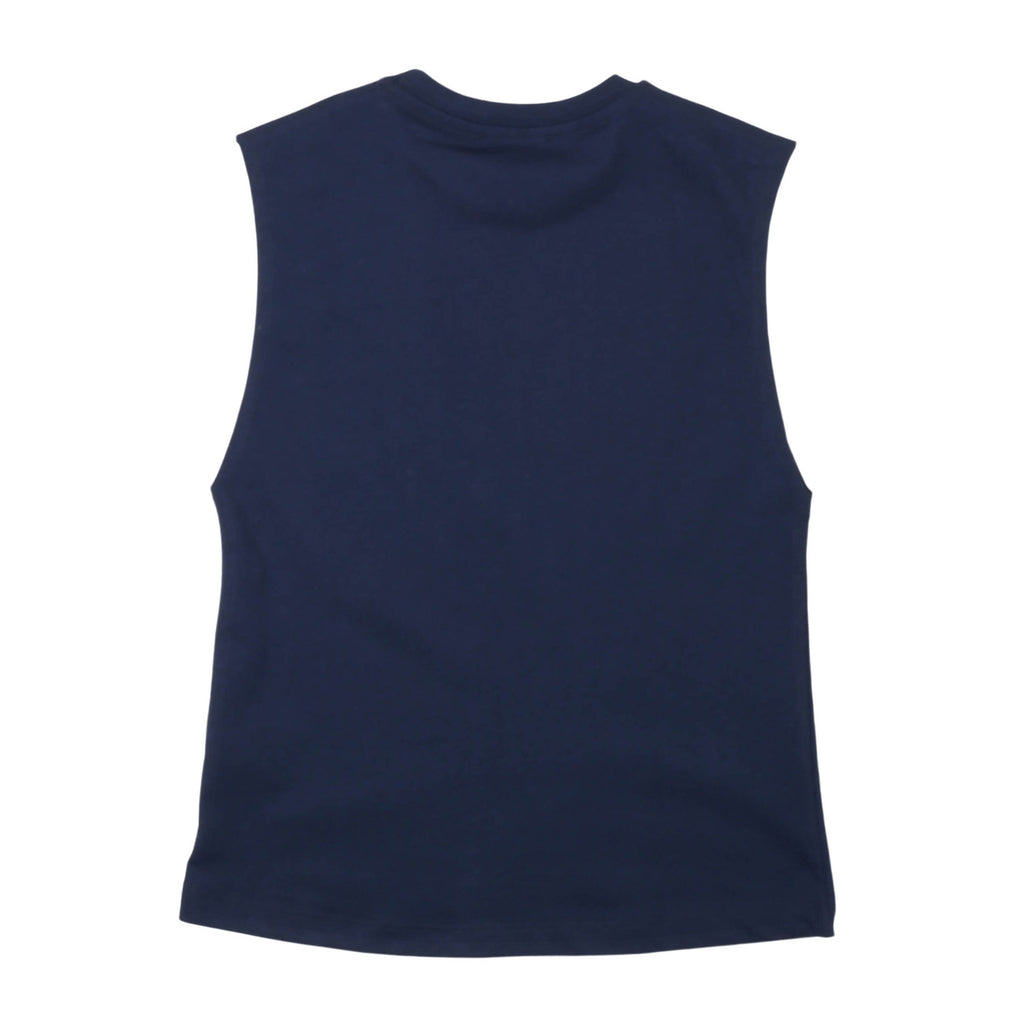 msgm - JERSEY SLEEVELESS UNISEX BLU/BLUE