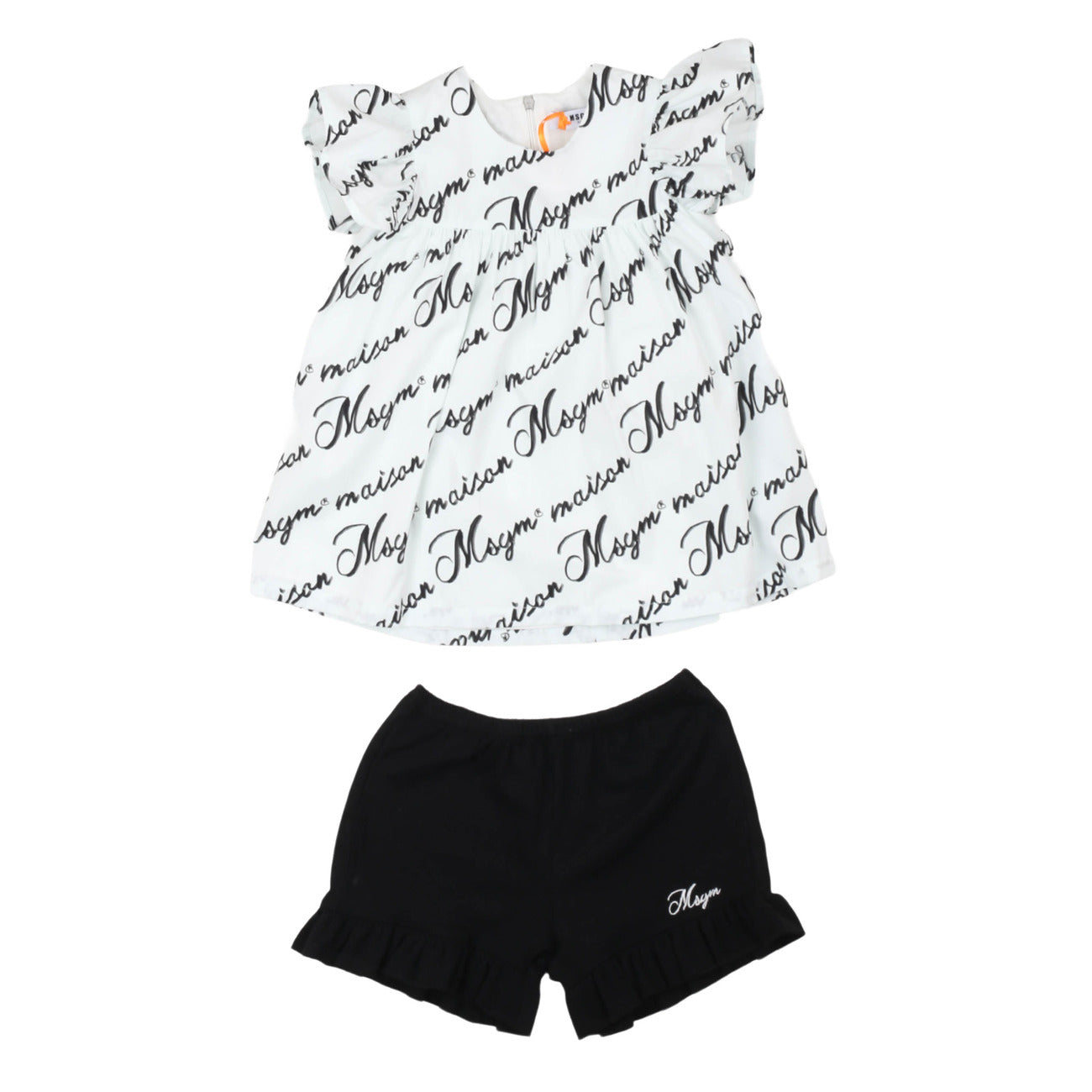 msgm - SET POPLIN TOP JERSEY SHORT BABY GIRL BI