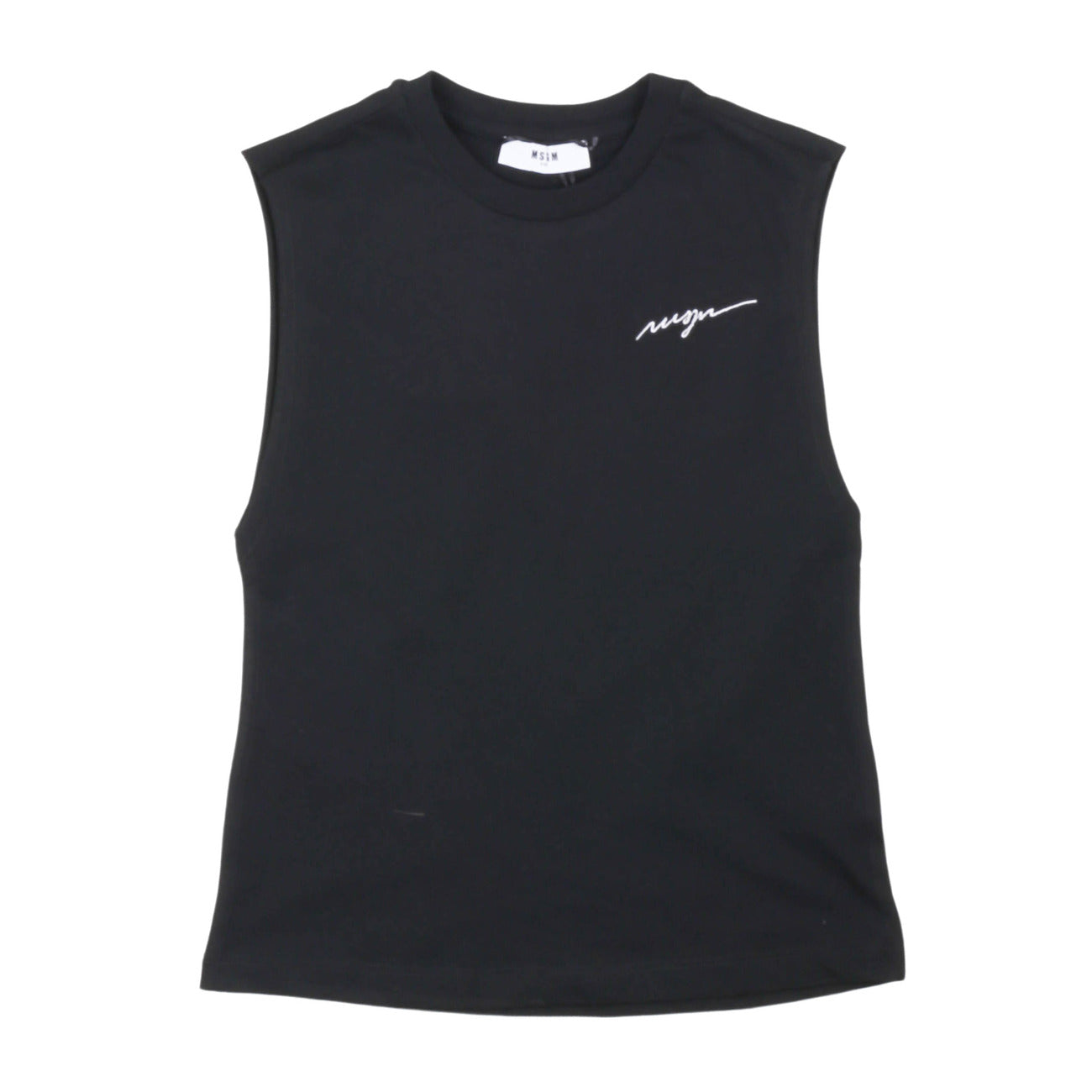 msgm - JERSEY SLEEVELESS UNISEX NERO/BLACK