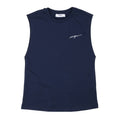 msgm - JERSEY SLEEVELESS UNISEX BLU/BLUE