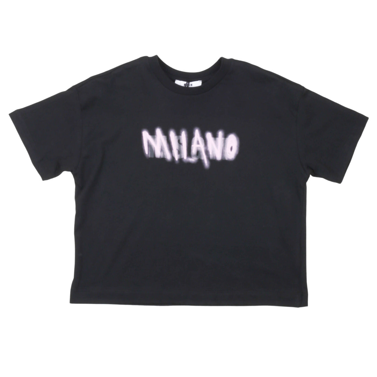 msgm - JERSEY BOX T-SHIRT GIRL NERO/BLACK