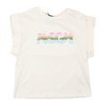msgm - JERSEY T-SHIRT GIRL CREMA/CREAM