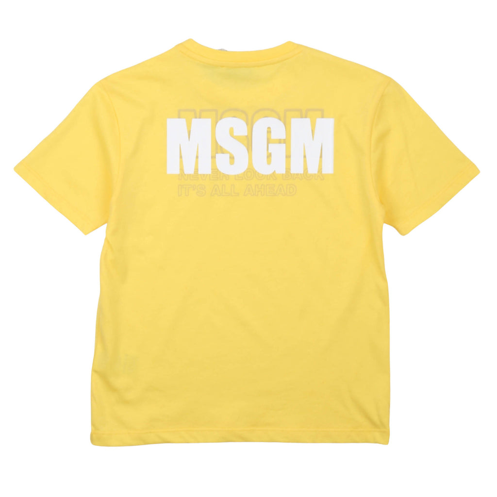 msgm - JERSEY  T-SHIRT UNISEX PRIMROSE YELLOW