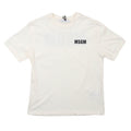msgm - JERSEY  T-SHIRT UNISEX CREMA/CREAM