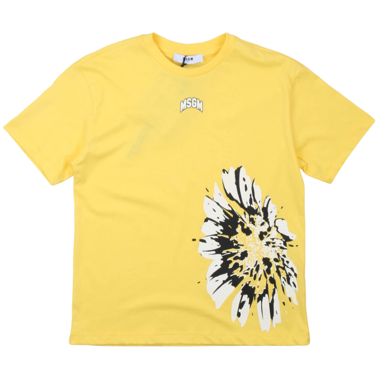 msgm - JERSEY T-SHIRT GIRL PRIMROSE YELLOW