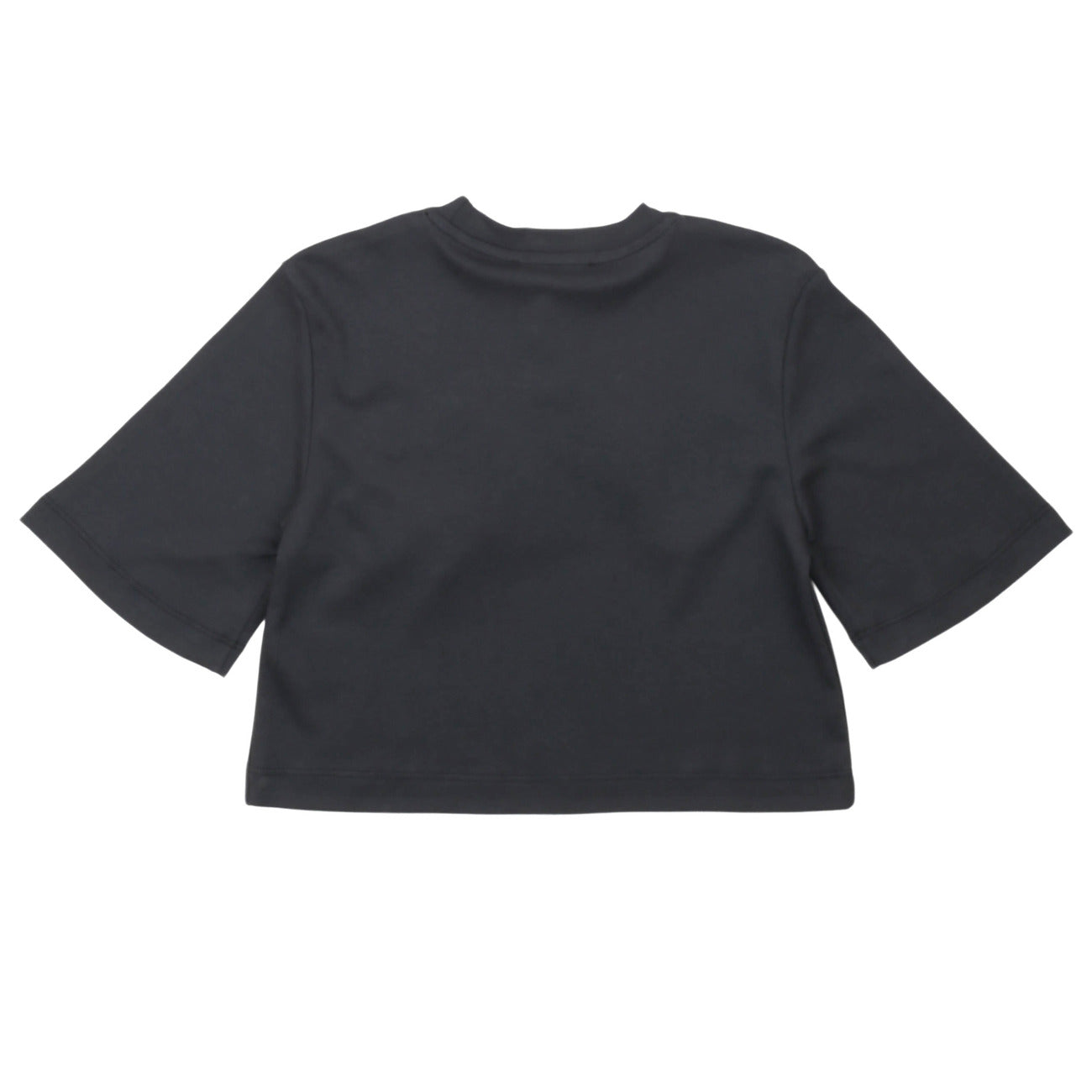 msgm - LIGHT INTERLOCK CROPPED T-SHIRT GIRL NER