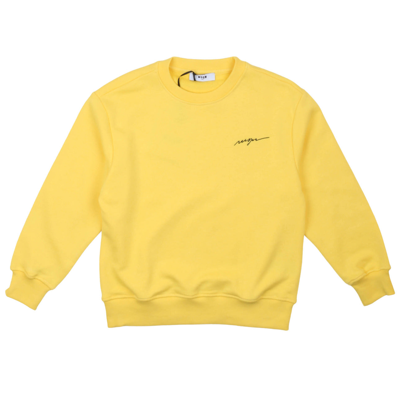 msgm - SWEATSHIRT UNISEX PRIMROSE YELLOW