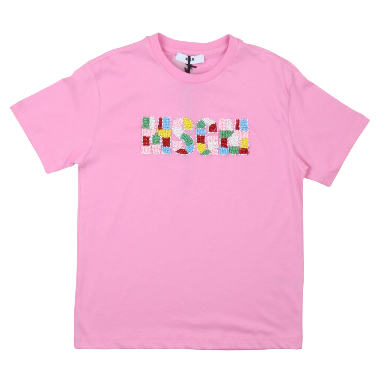 msgm - JERSEY T-SHIRT GIRL PINK LILAC