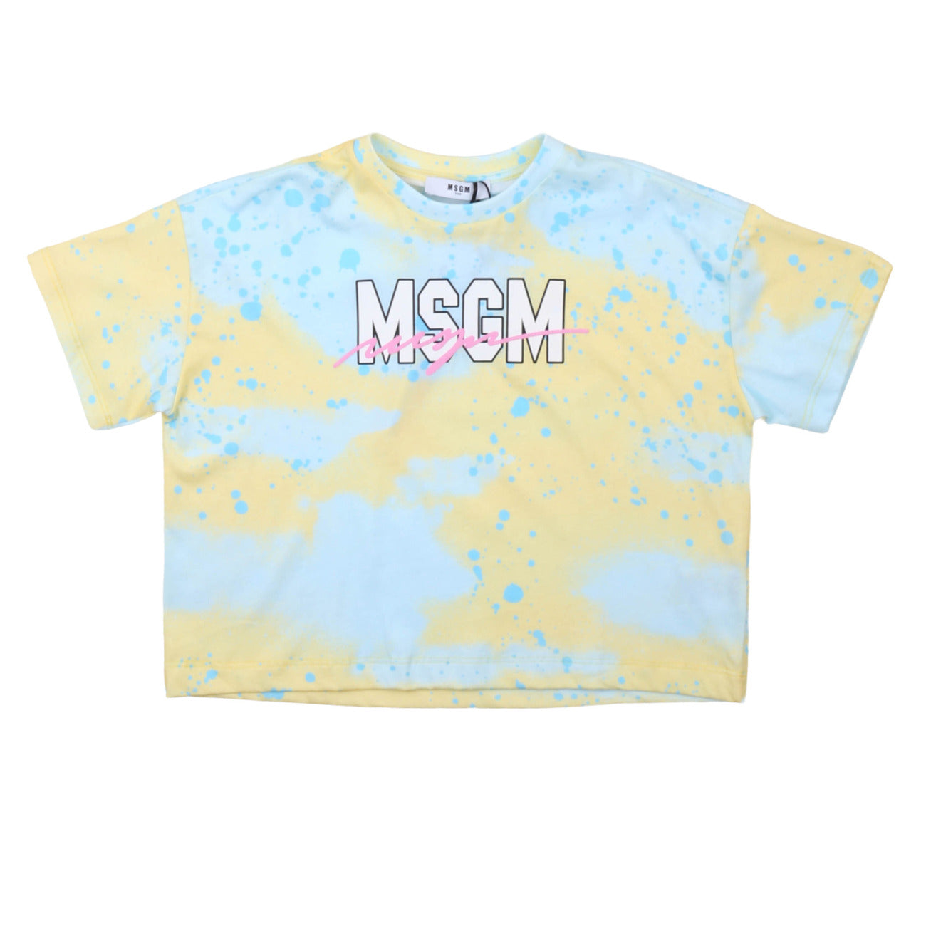 msgm - JERSEY BOX T-SHIRT GIRL MULTICOLOR