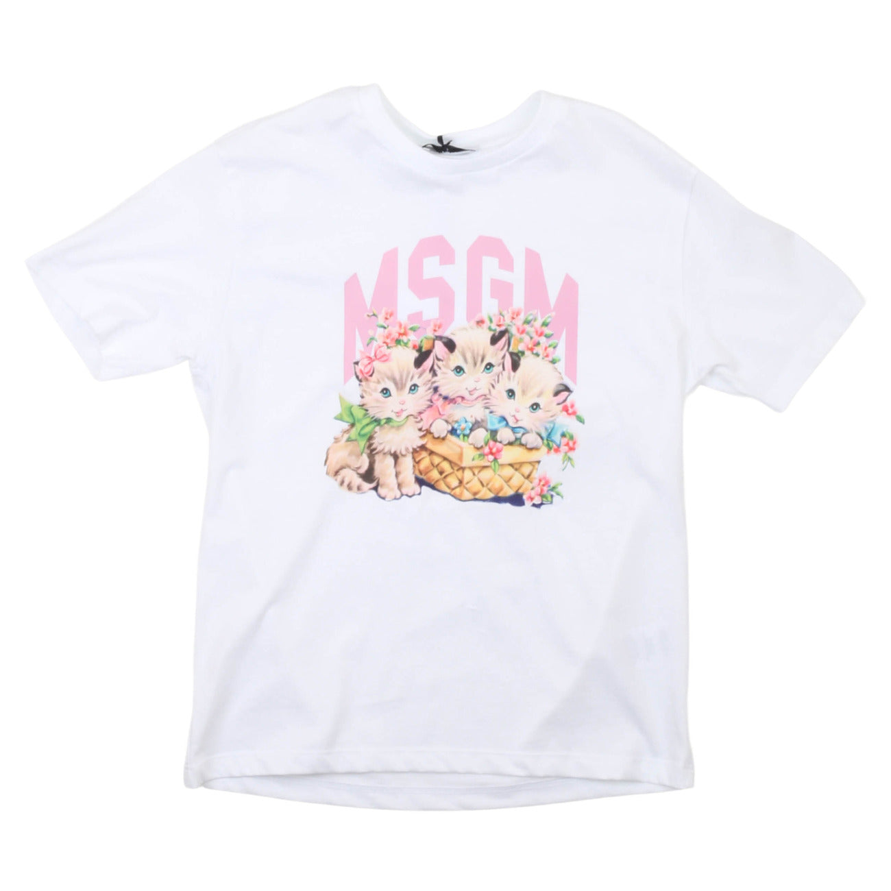 msgm - JERSEY T-SHIRT GIRL BIANCO/WHITE