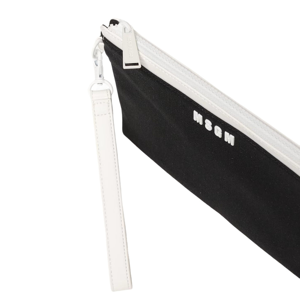 msgm - CANVAS AND ECO-LEATHER POCHETTE GIRL NER