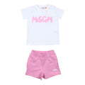 msgm - SET JERSEY T-SHIRT STRETCH FLEECE SHORTS