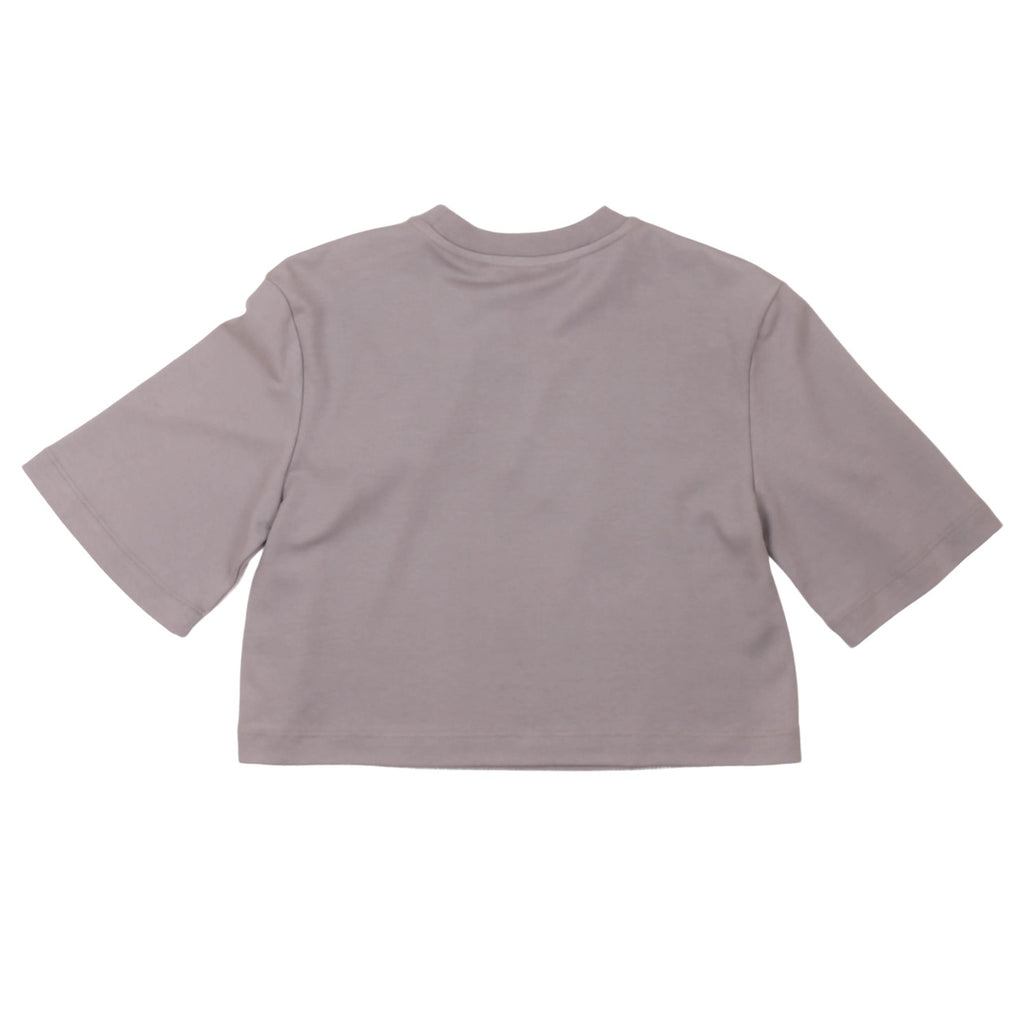 msgm - LIGHT INTERLOCK CROPPED T-SHIRT GIRL STO