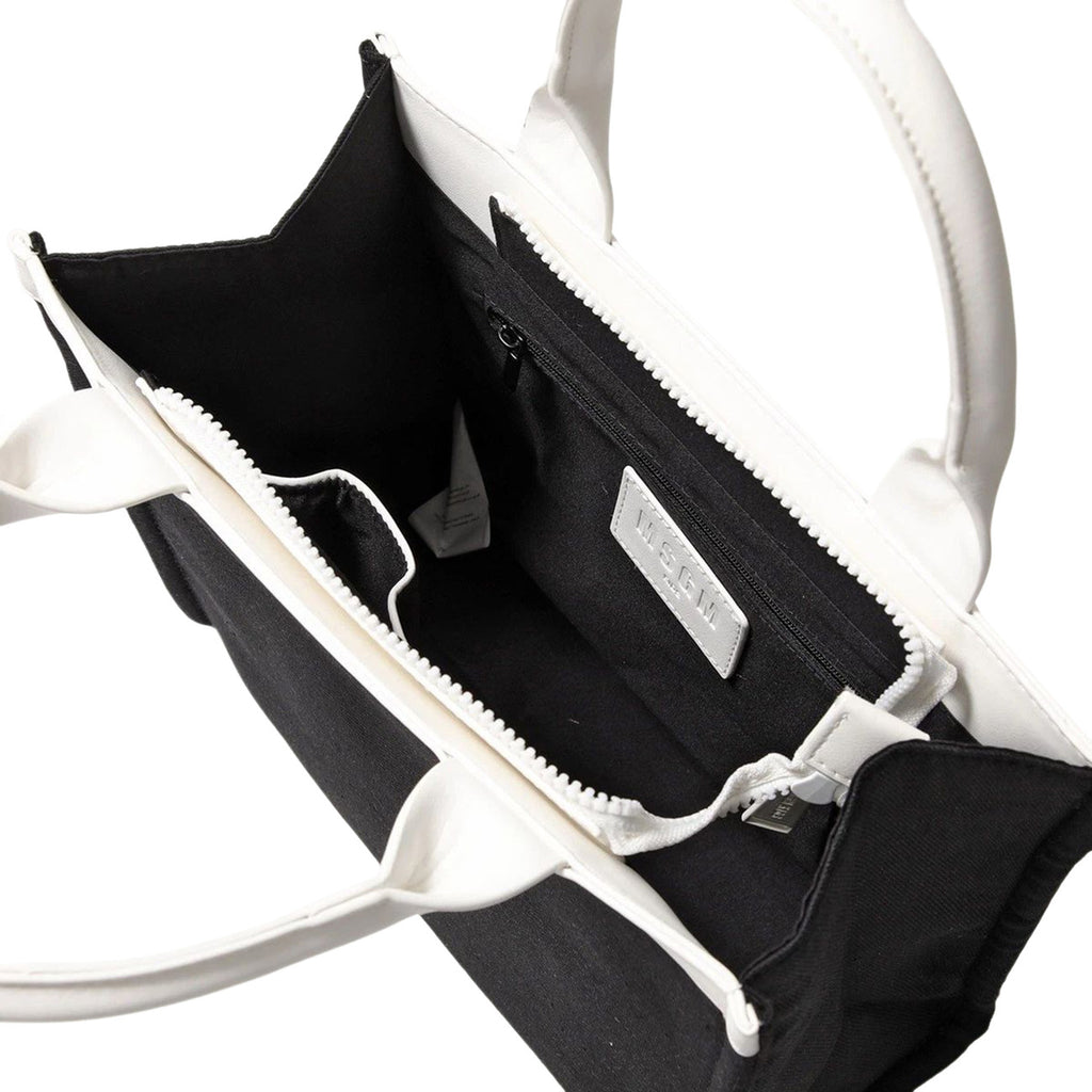 msgm - CANVAS AND ECO-LEATHER BAG MEDIUM GIRL N