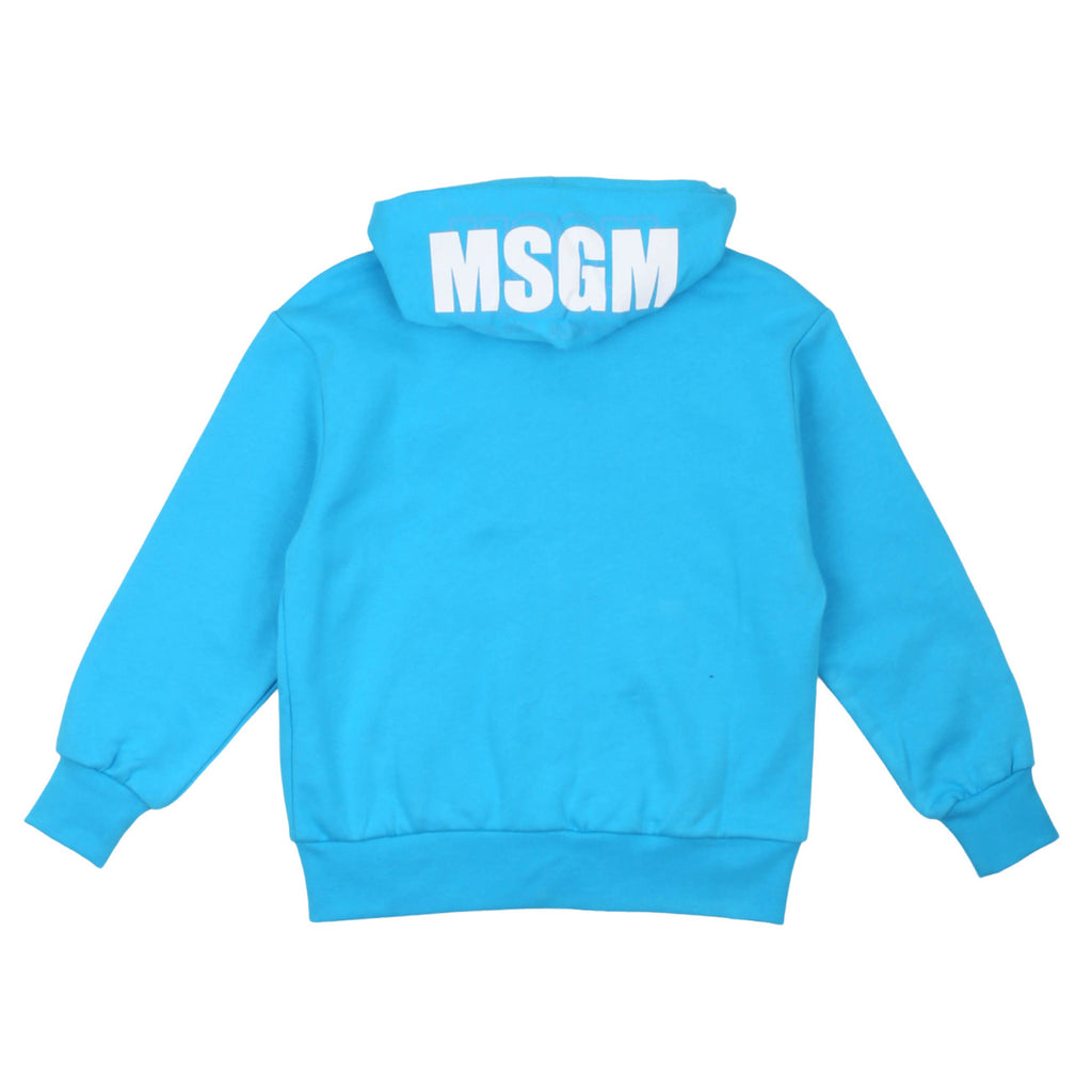 msgm - ZIP HOODIE UNISEX ATOLLO TURQUOISE
