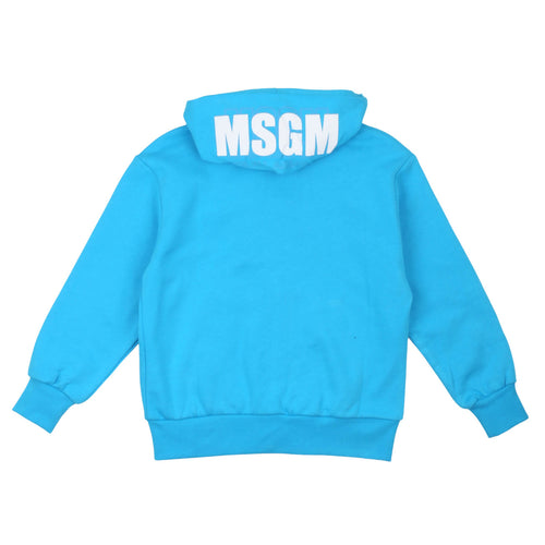 msgm - ZIP HOODIE UNISEX ATOLLO TURQUOISE