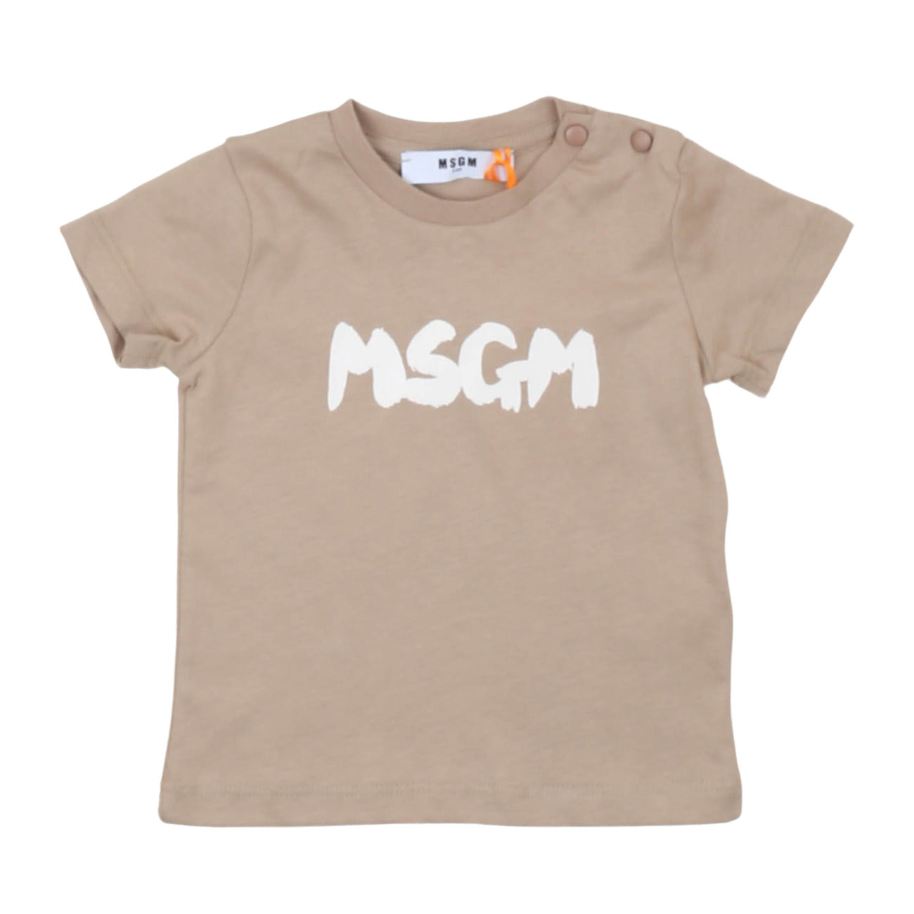 msgm - JERSEY T-SHIRT BABY UNISEX HUMUS BEIGE