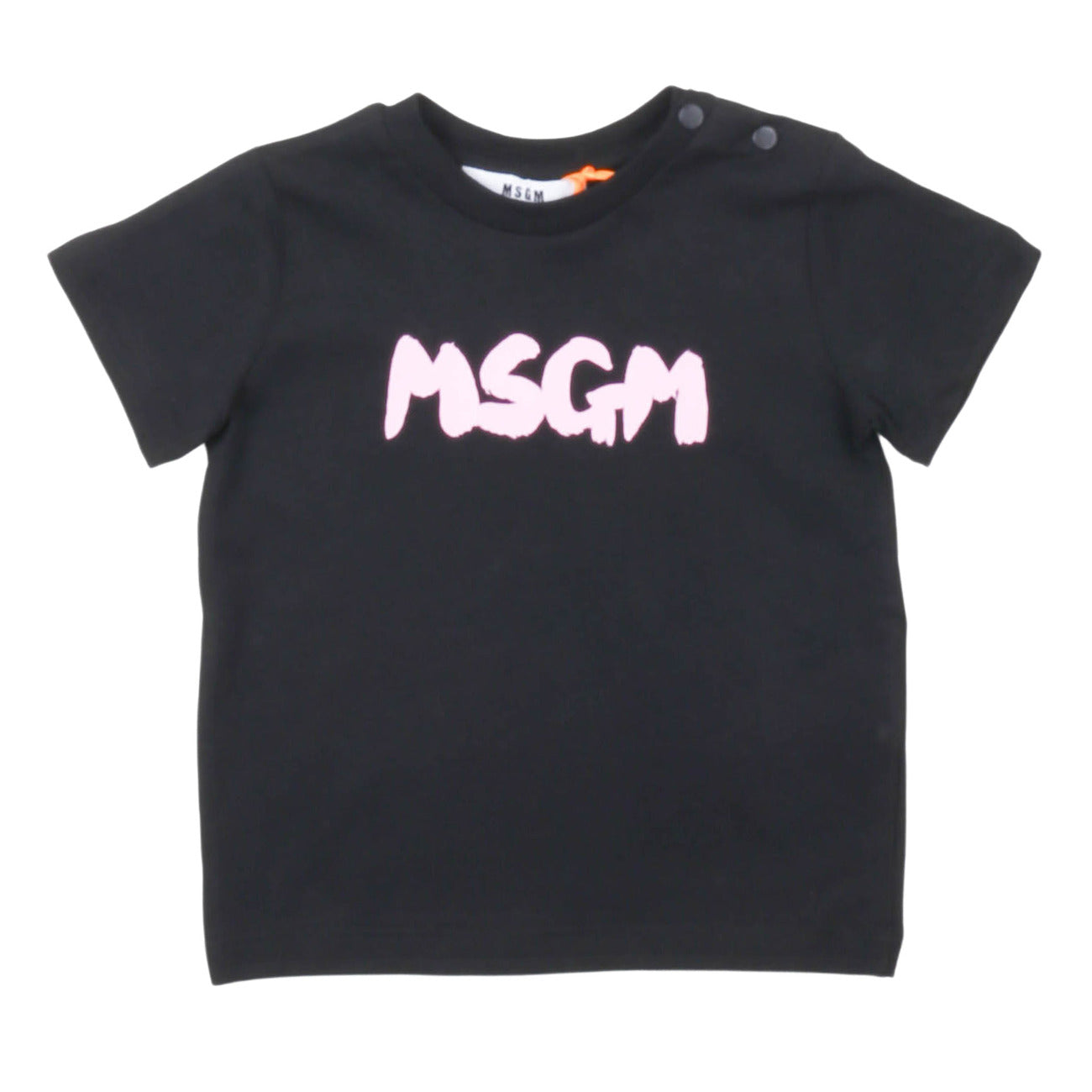 msgm - JERSEY T-SHIRT BABY UNISEX NERO/BLACK