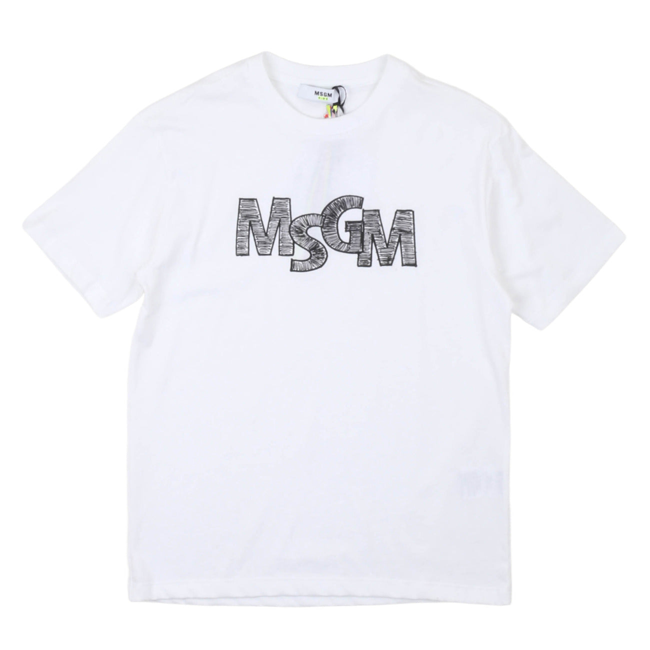 msgm - JERSEY T-SHIRT BOY BIANCO/WHITE