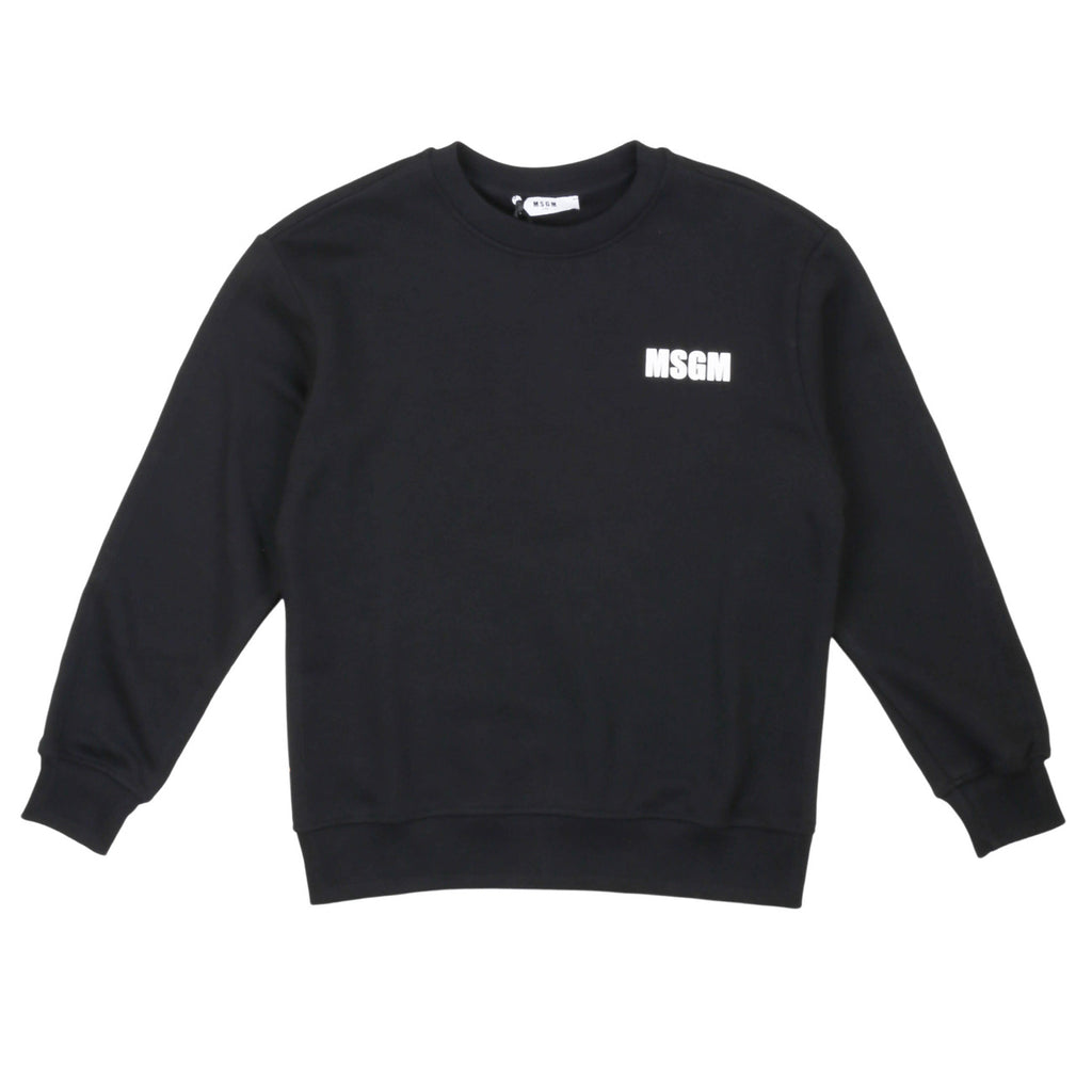 msgm - SWEATSHIRT JUNIOR UNISEX NERO/BLACK