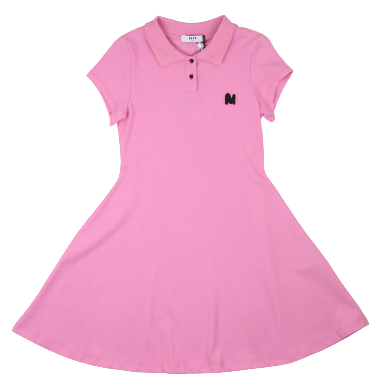 msgm - PIQUET POLO DRESS GIRL PINK LILAC