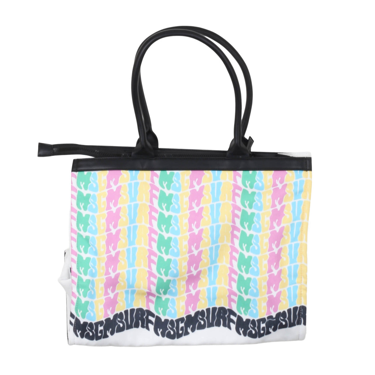 msgm - CANVAS AND ECO-LEATHER BAG GIRL MULTICOL